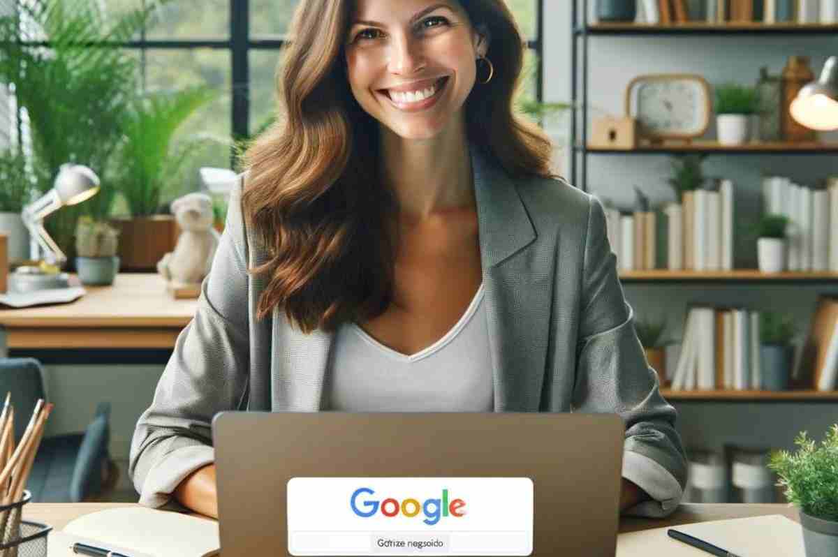 imagem-que-mostra-resultados-sobre-empresária-satisfeita-sentada-em-seu-escritório-google-meu-negocio-google-meu-empreendimento